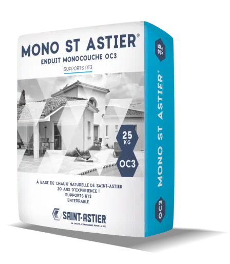 Enduit monocouche oc3 chaux naturelle - Saint Astier