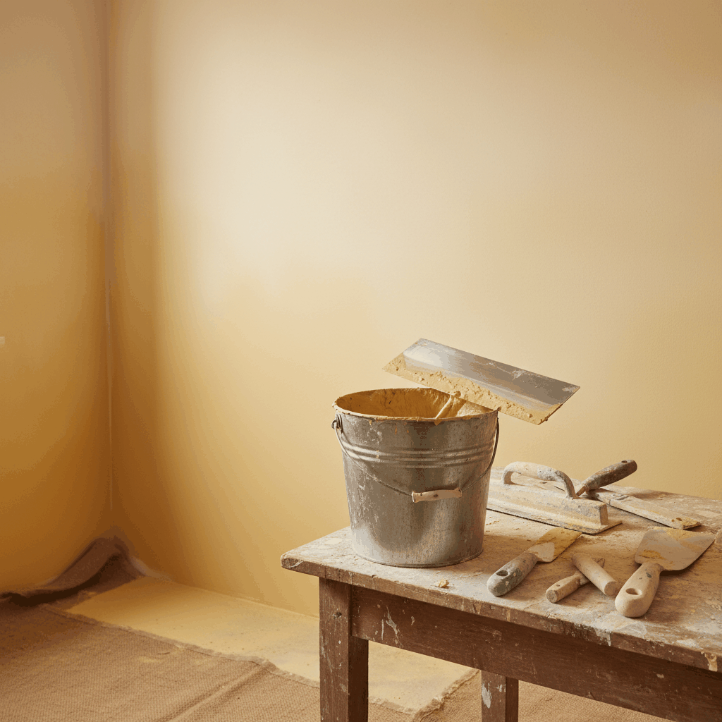 Application enduit pigmenté mur