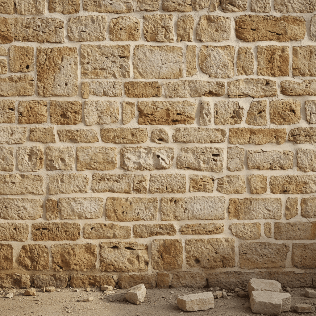 Mur pierre chaux ancienne