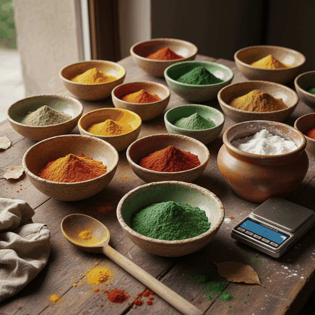 Pigments naturels chaux